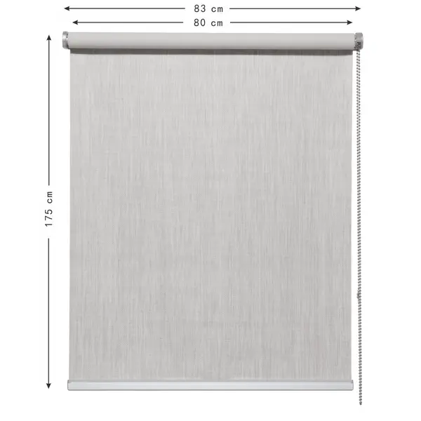 Штора рулонная блэкаут Inspire Natal 80x175 см светло-серая Granit 5