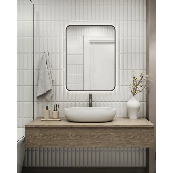 Зеркало в ванную комнату Luster 60x80 см с подсветкой