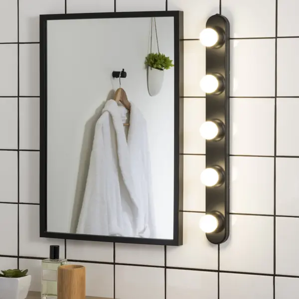 Подсветка для зеркала Inspire Lizz 5 ламп цвет чёрный