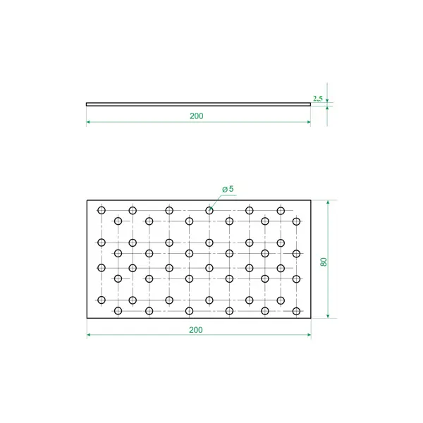 Соединительная пластина 200x80x2.5 мм