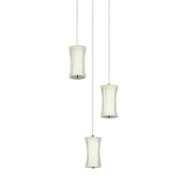 Светильник подвесной Tubis 15 м² нейтральный белый свет цвет хром/прозрачный