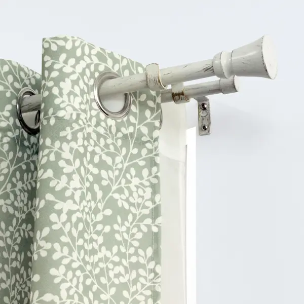 Карниз двухрядный раздвижной Inspire Lystel d16/19 мм 160-300 см металл цвет белый