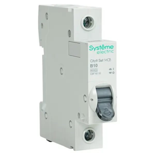 Автоматический выключатель Systeme Electric City9 Set C9F16110 1P В10 А 6 кА