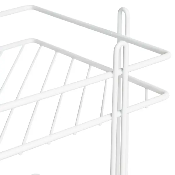 Полка для ванной Proffero 3 яруса угловая сталь цвет белый