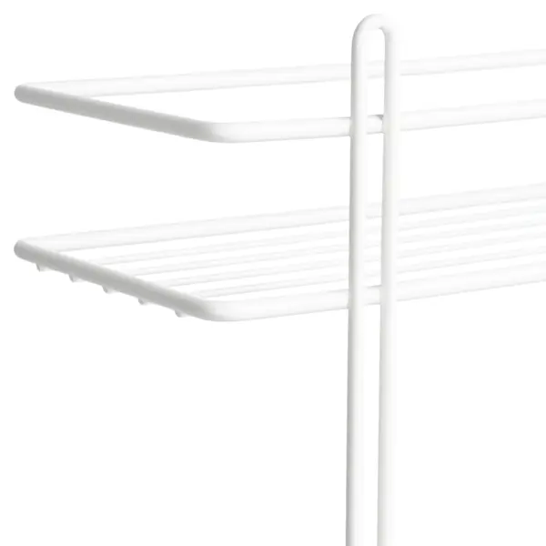 Полка для ванной Proffero 3 яруса прямая сталь цвет белый