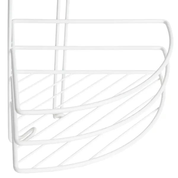 Полка для ванной Proffero 3 яруса угловая сталь цвет белый