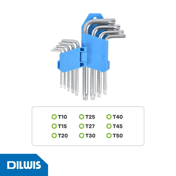 Набор ключей Torx DILWIS MER-156D, 9 шт.