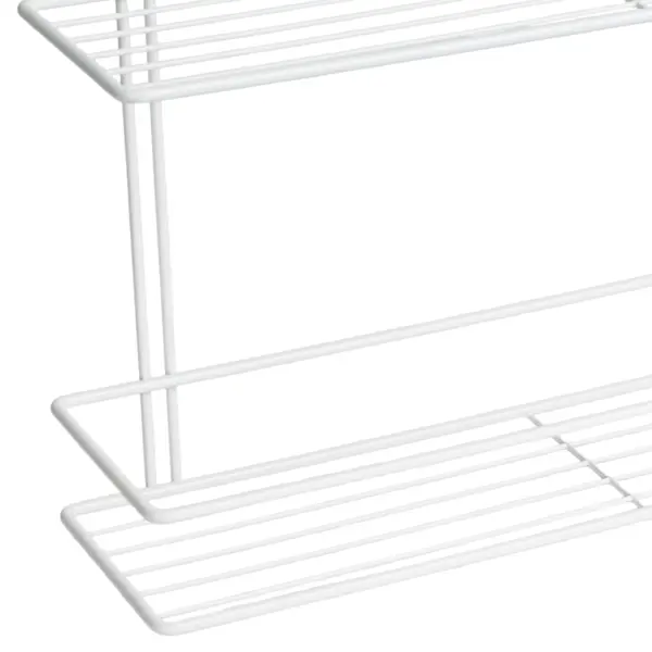 Полка для ванной Proffero 3 яруса прямая сталь цвет белый