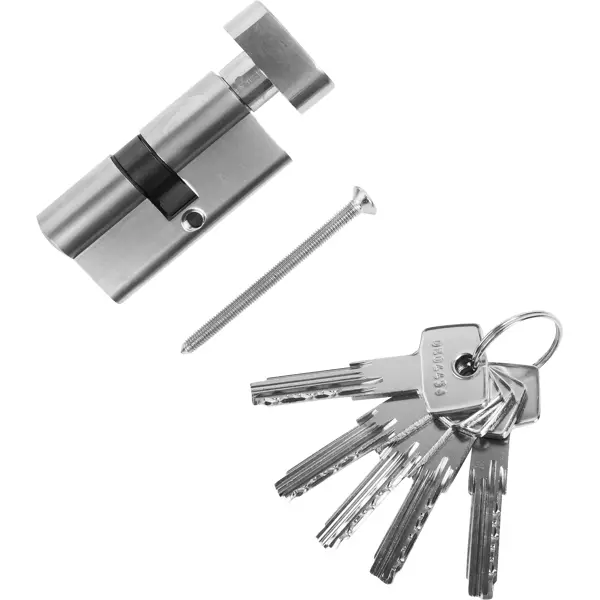 Цилиндр Standers TTBL1-3030NBNS, 30x30 мм, ключ/вертушка, цвет никель