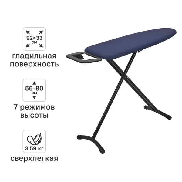 Гладильная доска KONSENSA Теано 92x33 цвет синий