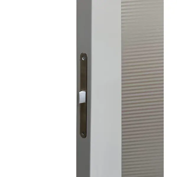 Дверь межкомнатная со стеклом Лион 90x200 см Hardflex цвет серый жемчуг с замком и петлями