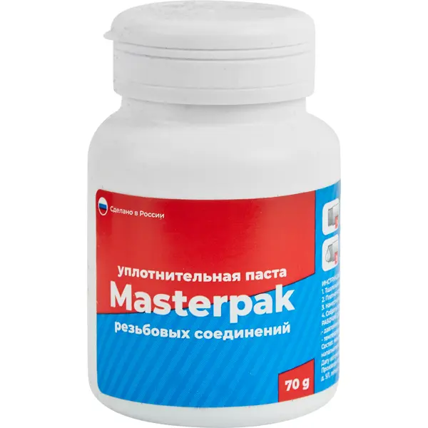 Паста уплотнительная Masterpak для воды 70 г со льном