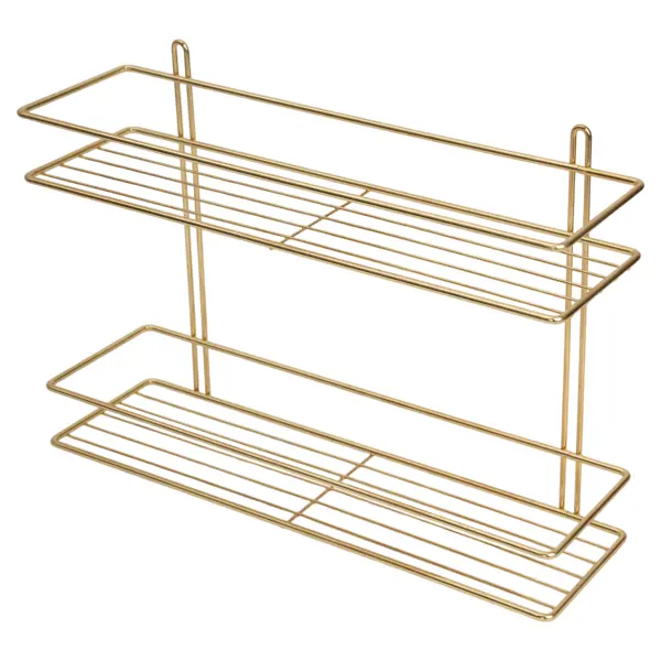 Полка для душа ProfFero С27455 2 яруса цвет золотой