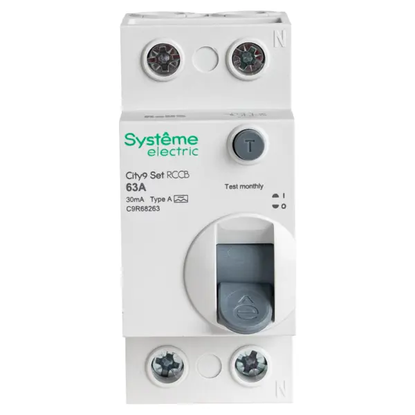 УЗО Systeme Electric City9 Set 2P 63 А 30мА 6кА A C9R68263