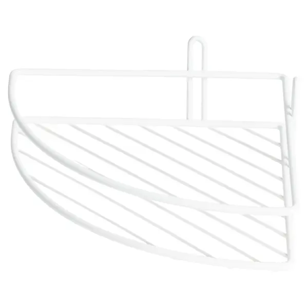 Полка для ванной Proffero 1 ярус угловая сталь цвет белый