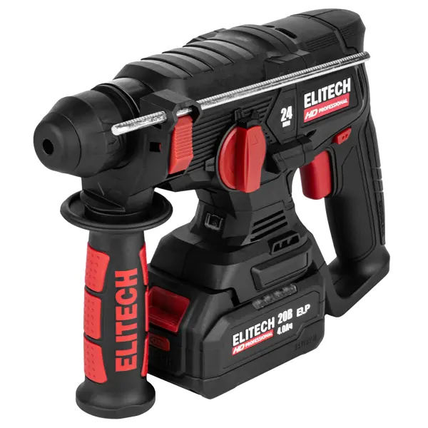 Перфоратор аккумуляторный бесщеточный SDS-plus Elitech HD CRH2024BL, 20 В Li-Ion 4 Ач, 2.5 Дж