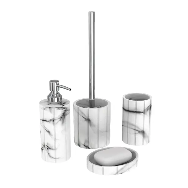 Мыльница Lemer Marble WHMARB003, полирезин цвет белый