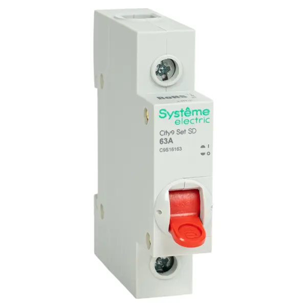 Выключатель нагрузки Systeme Electric City9 Set C9S16163 1P C63 А 6 кА