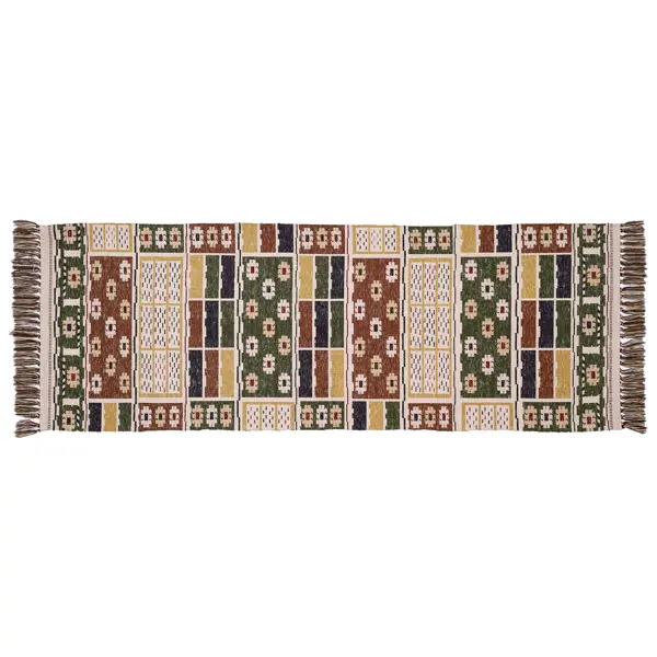 Коврик декоративный KREAFORTA Cauvery 60x180 см полиэстер цвет зелено-коричневый