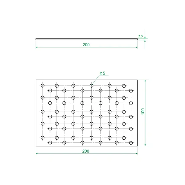 Соединительная пластина 200x100x2.5 мм