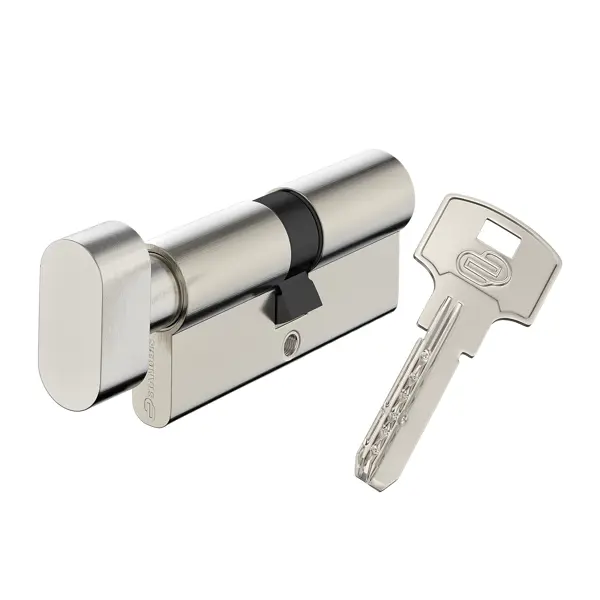 Цилиндр Standers TTAL1-3535NBCR, 35x35 мм, ключ/вертушка, цвет хром