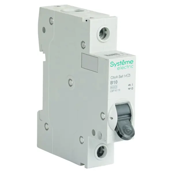 Автоматический выключатель Systeme Electric City9 Set C9F16110 1P В10 А 6 кА