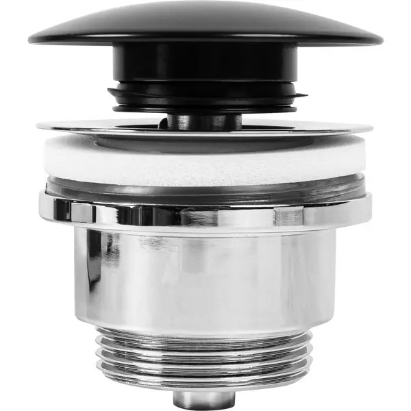 Выпуск для сифона для раковины 32 мм клик-клак с переливом MONLID черный