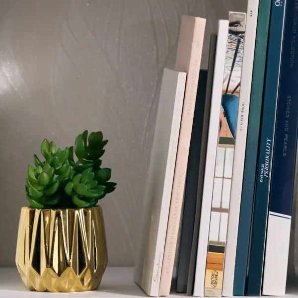 Искусственное растение ø8 см h16 см керамика цвет золотисто-зеленый