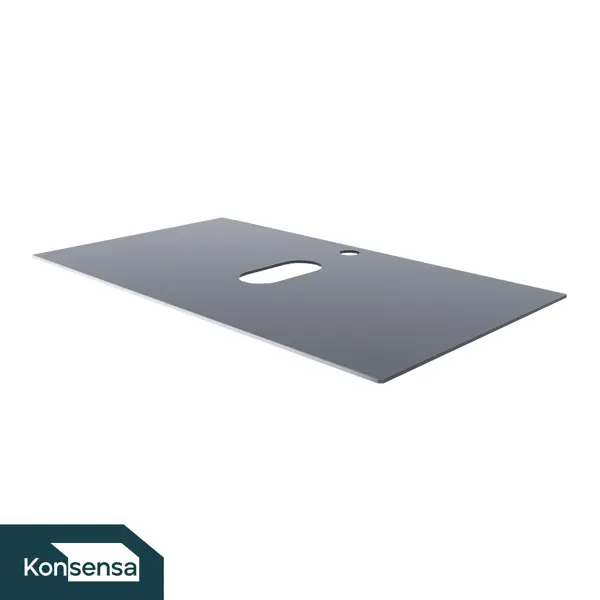 Столешница для ванной комнаты KONSENSA Бруклин 70x40 см стекло цвет черный