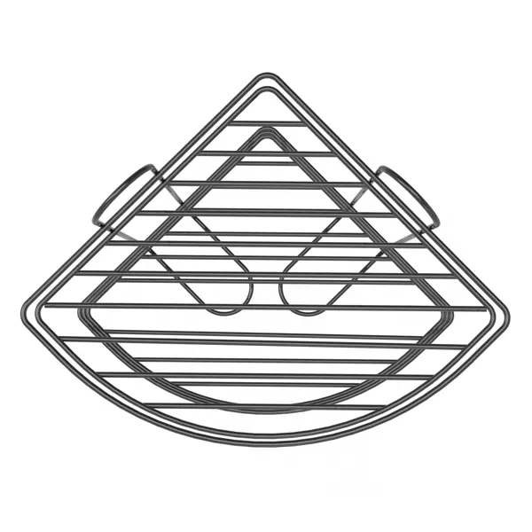 Полка для ванной Lemer Nil двухъярусная 23x23 см металл цвет графит