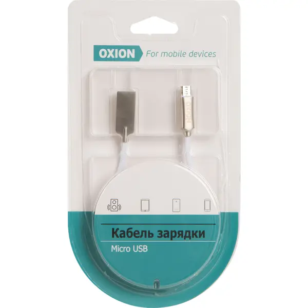 Кабель Oxion USB-micro USB 1 м цвет белый