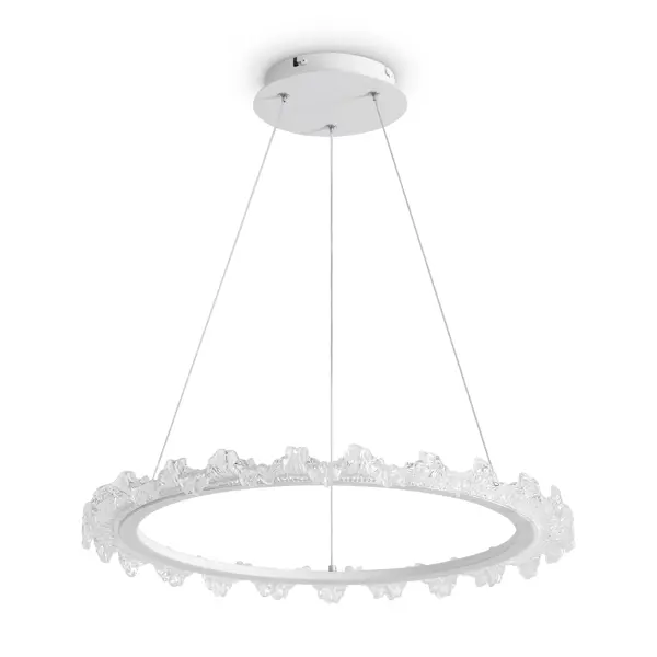 Светильник подвесной Riffa с пультом управления 25 м² регулируемый белый свет цвет белый/прозрачный