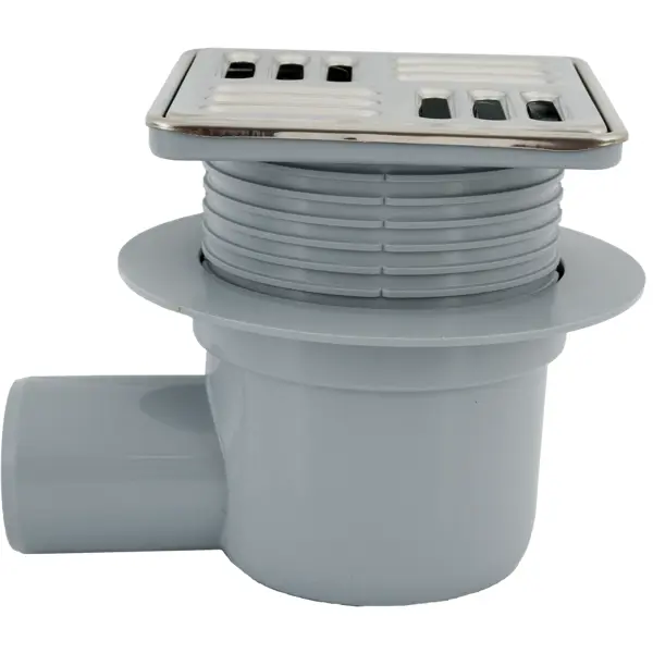 Трап для душа Ани Пласт 120x120 мм регулируемый по высоте, сухой затвор