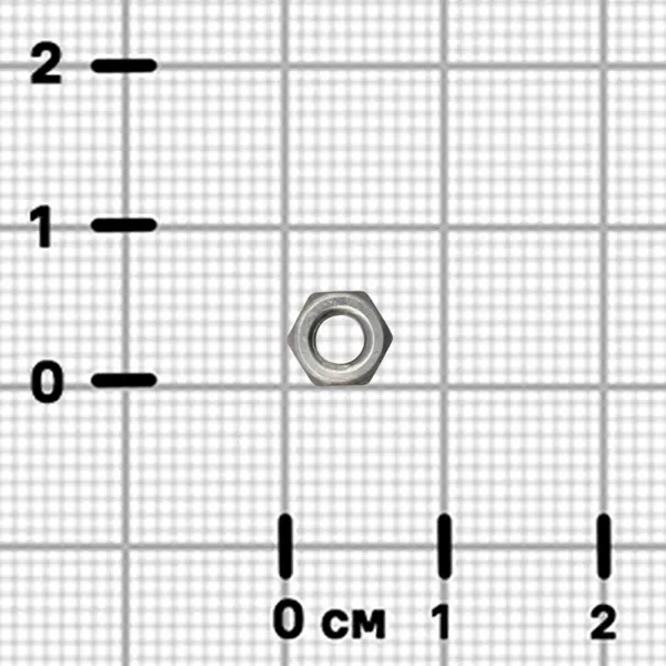 Гайка шестигранная М4 DIN 934 нержавеющая сталь А2 60 шт.