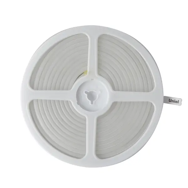 Светодиодная лента Uniel SMD2835 12В 6 мм 5м 9 Вт/м 120диод/м 60 лм/м IP67 6500 К холодный белый свет