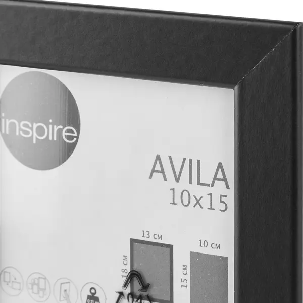 Рамка Inspire Avila 10x15 см МДФ цвет черный