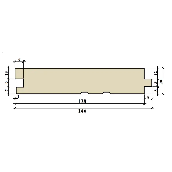 Доска пола хвоя 28x146x3000 мм сорт Норма 0.44 м² 1 шт.