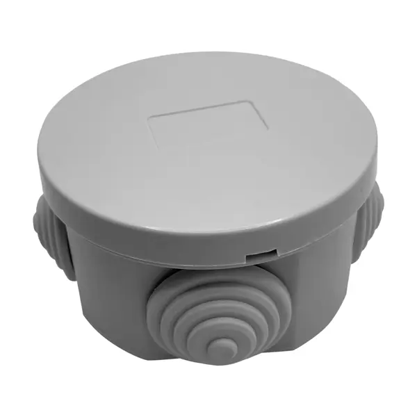Распределительная коробка открытая Lexman D 65x35 мм 4 ввода IP55 цвет серый