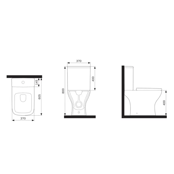 Унитаз-компакт AM.PM Drive C358600LMSC безободковый двойной смыв