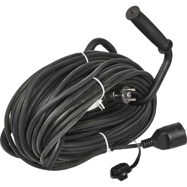 Удлинитель-шнур Защита Про 1 розетка с заземлением 3x1.5 мм 40 м цвет черный