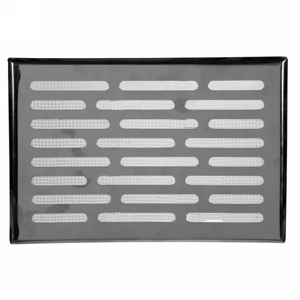 Решётка вентиляционная Equation Awenta M3N 140x210 мм нержавеющая сталь цвет металлик