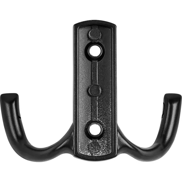 Крючок мебельный 7.7x5.8x2.8 см цвет матовый черный