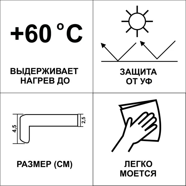 Подоконник ПВХ 1000x400 мм цвет белый