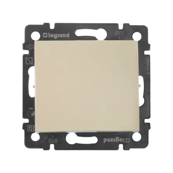 Выключатель одноклавишный - Legrand Valena - 10А 250В схема 1 безвинтовые зажимы - слоновая кость