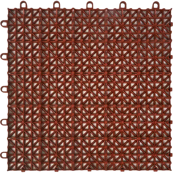 Покрытие садовое модульное 33x33x1.6 см 9 шт 1 м² цвет коричневый