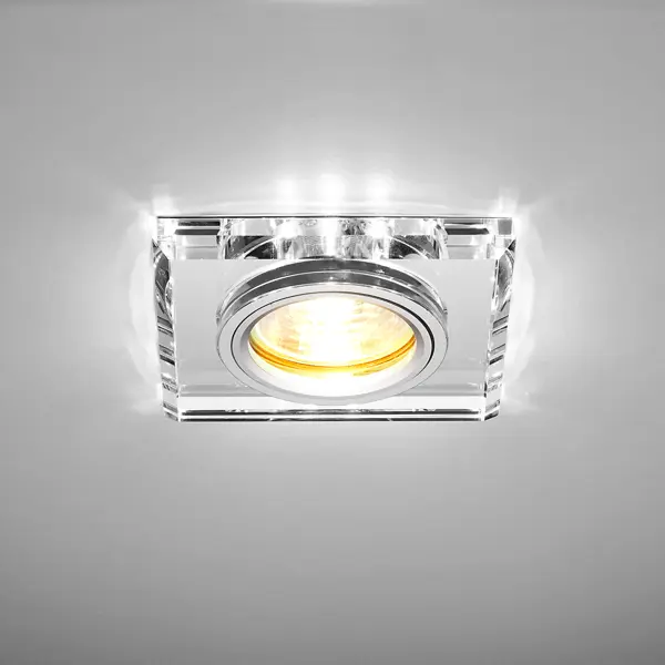 Светильник точечный встраиваемый Bohemia с LED-подсветкой под отверстие 60 мм 2 м² цвет прозрачный