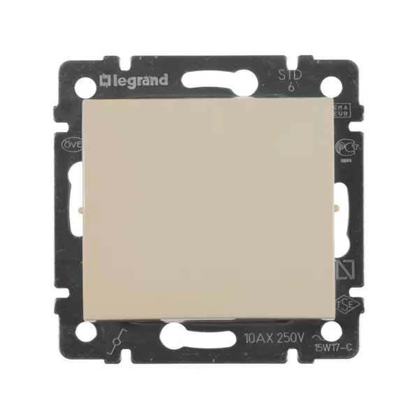 Переключатель одноклавишный - Legrand Valena - 10А 250В схема 6 безвинтовые зажимы - слоновая кость