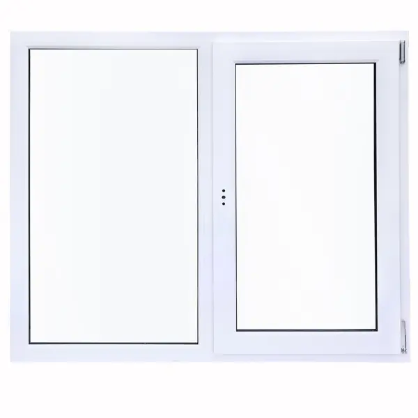 Окно пластиковое ПВХ VEKA двустворчатое 1200x1200 мм (ВxШ) двуxкамерный стеклопакет белый/белый