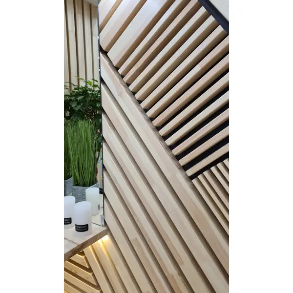 Декоративный брусок сращенный 19x60x2200 мм хвоя сорт Экстра прямой с фаской угла