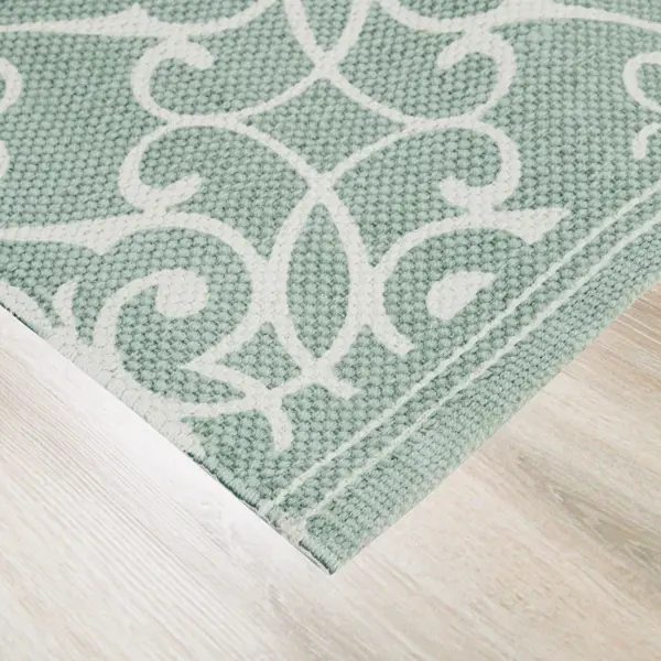 Коврик декоративный хлопок Inspire Lesia 60x120 см цвет зеленый